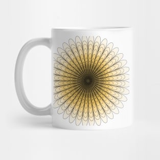 Yellow Gradient Flower Mug